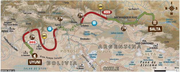 dakar 7ª etapa mapa