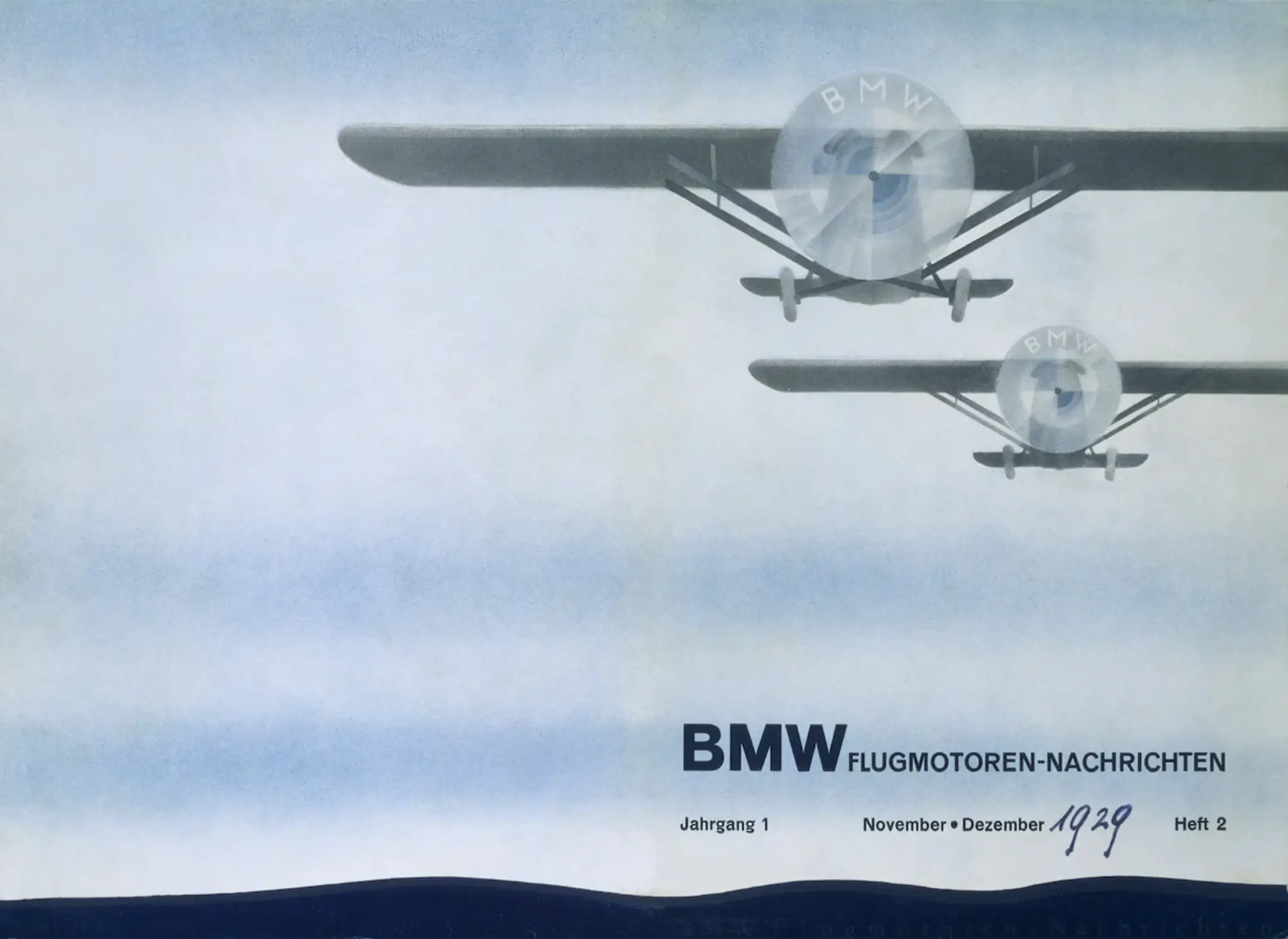 Avião com a hélice em formato do logótipo da BMW
