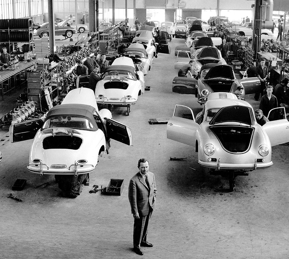 Porsche 356 — Linha de produção