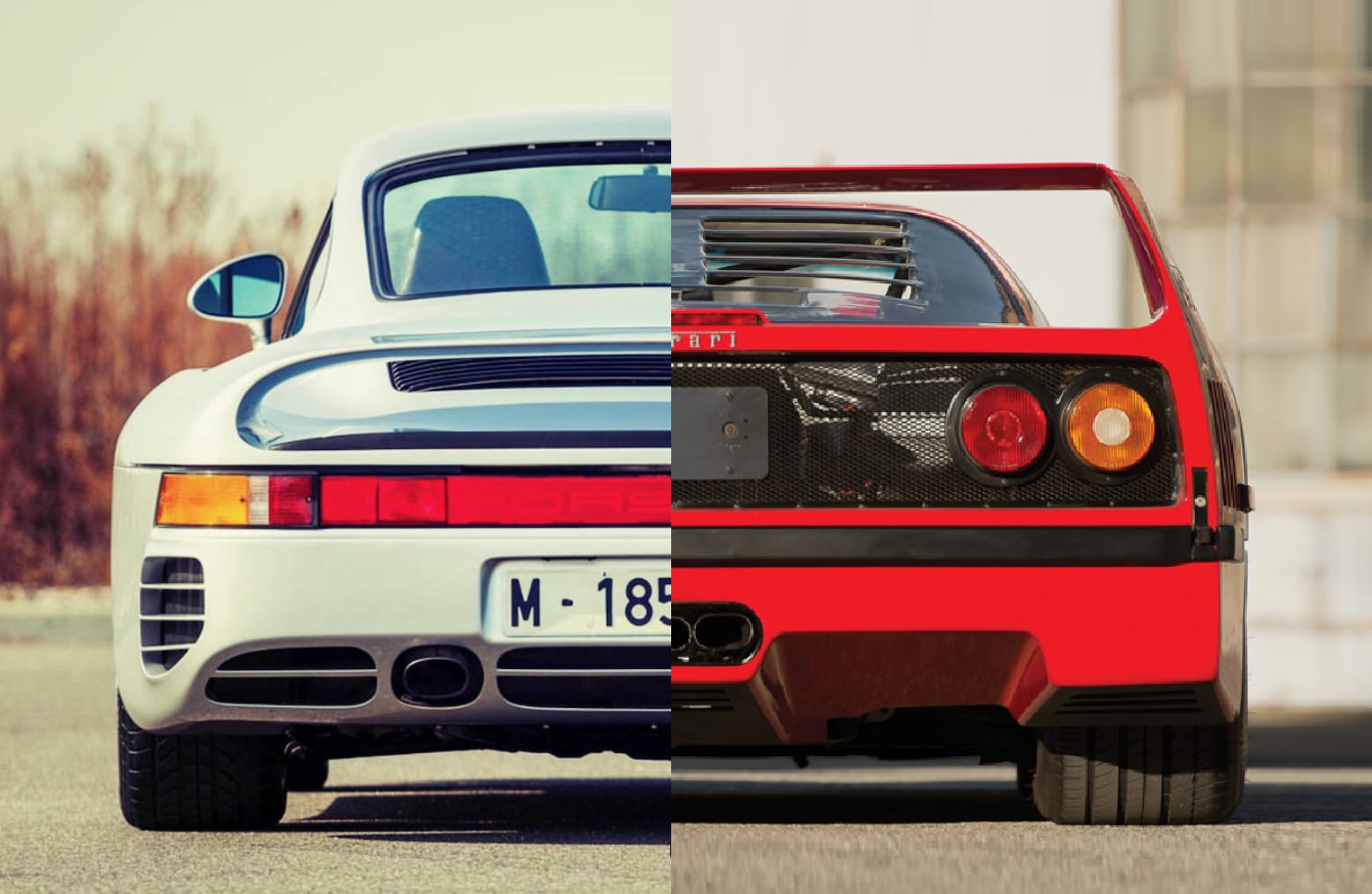 Porsche 959 e Ferrari F40