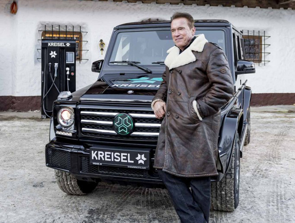 Arnold Schwarzenegger Mercedes-Benz Classe G elétrico