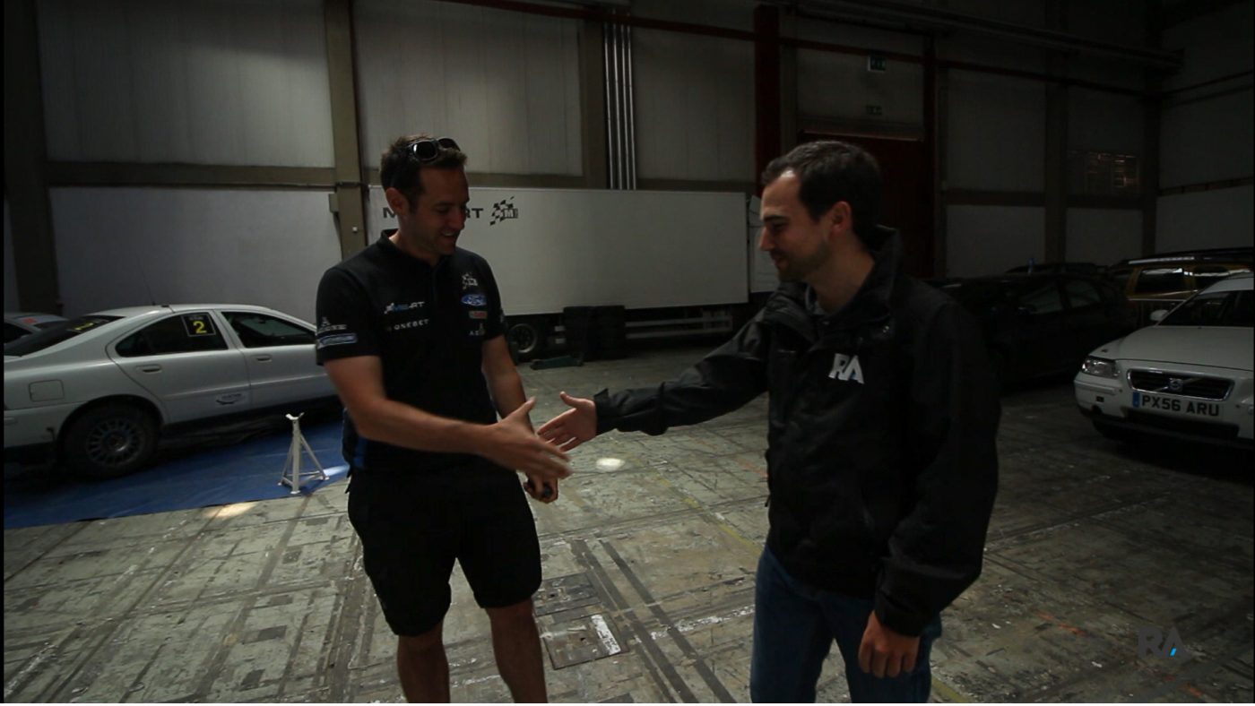 Andrew Wheatley, Bussiness Development Manager da M-Sport com Guilherme Costa