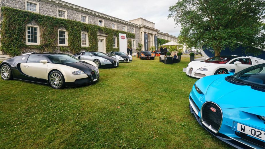 Bugatti Veyron e Bugatti Chiron em Goodwood