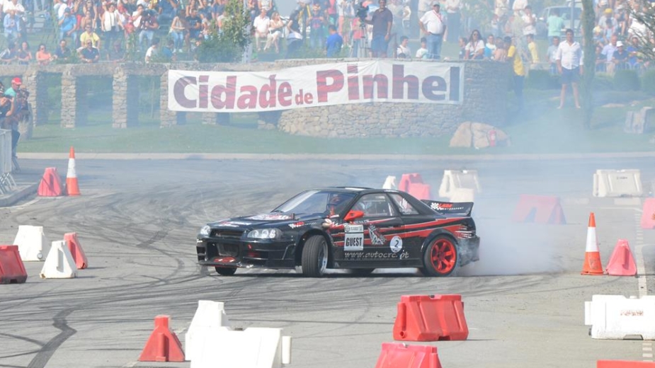 André Silva, vencedor da Taça Ibérica de Drift, Pinhel, 2017, aos comandos de um Nissan Skyline