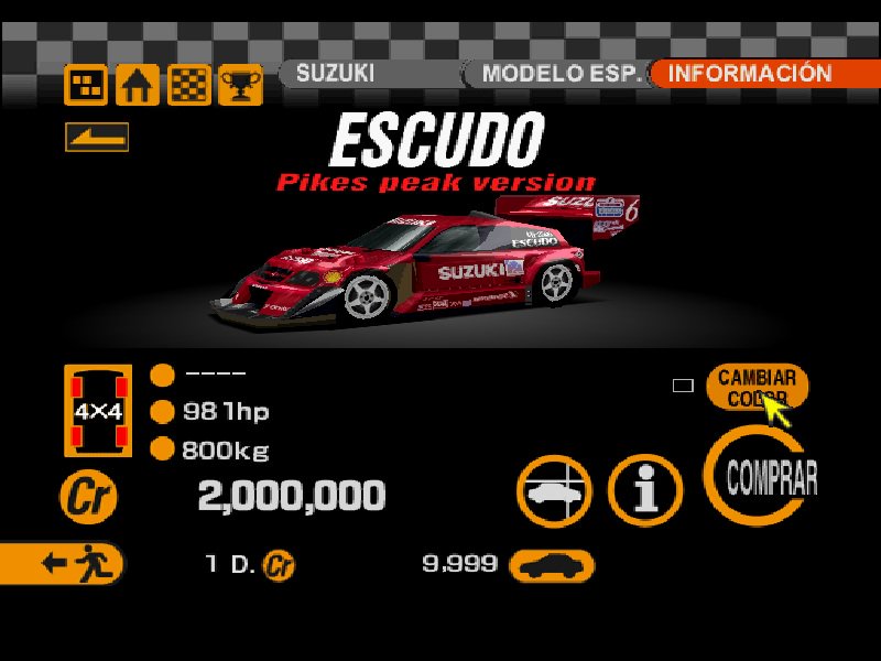 Suzuki Escudo Pikes Peak no Gran Turismo 2. Quem nunca?