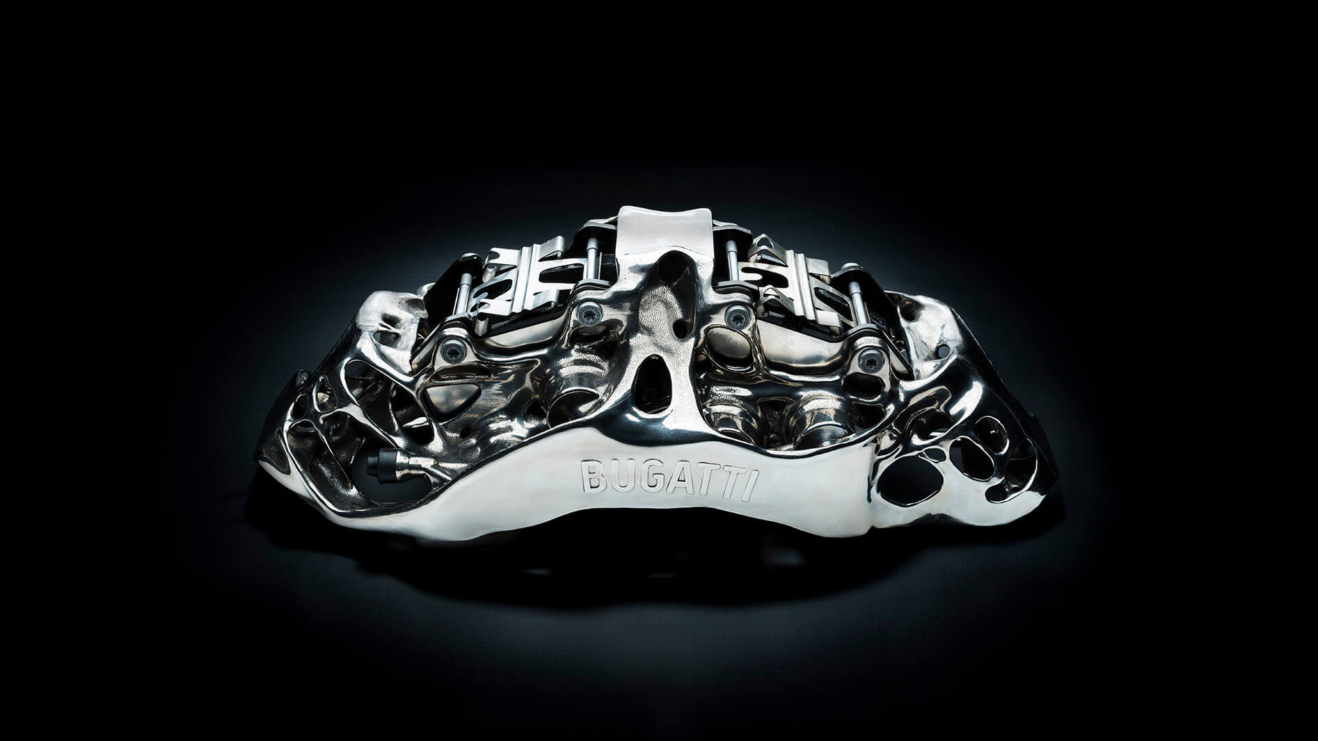 Bugatti Chiron — pinça de travão em titânio, impressão 3D