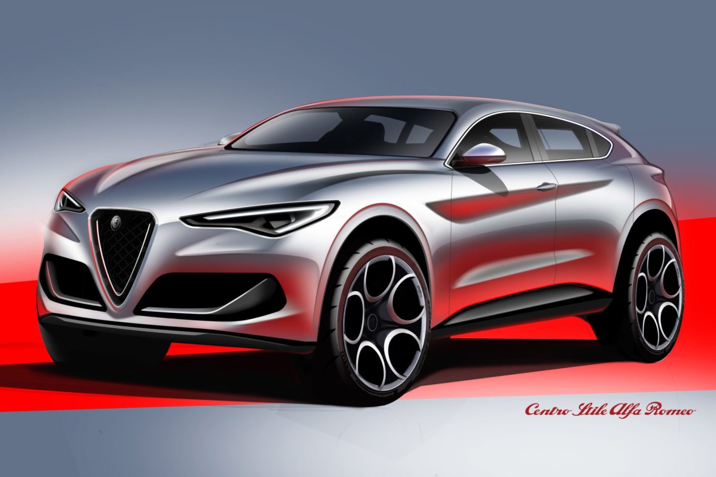 Alfa Romeo Stelvio SUV Concept esboço