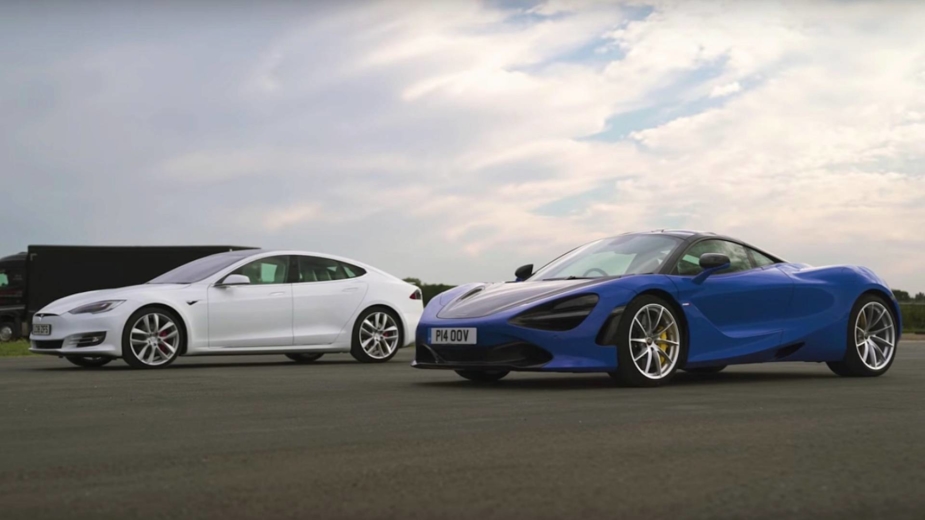 tesla model s p100d vs mclaren 720s