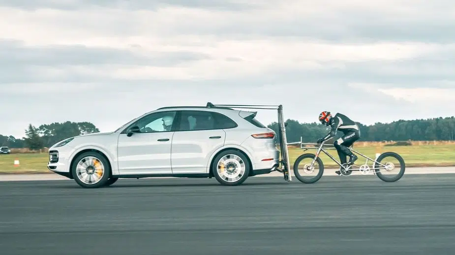 Porsche Cayenne Turbo, Recorde Velocidade Bicicleta