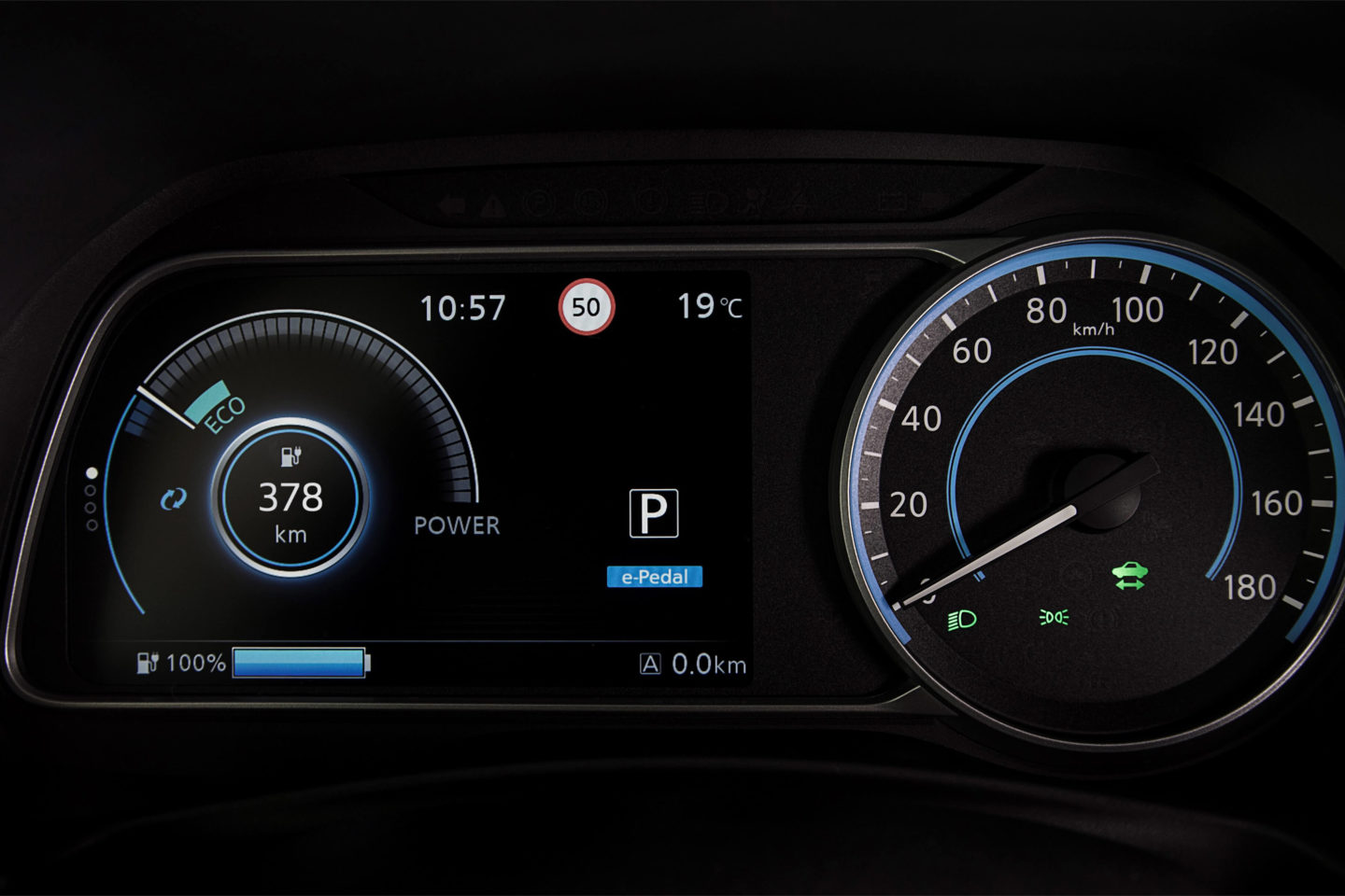 Painel de instrumentos Nissan Leaf