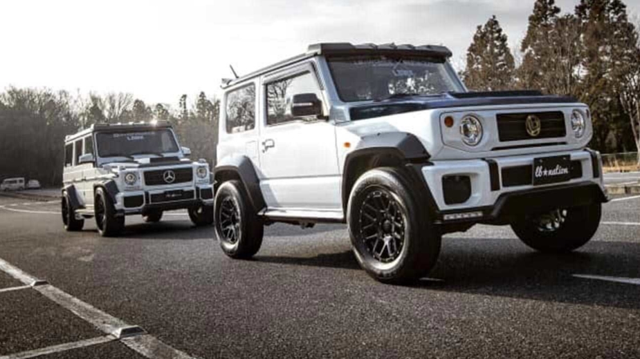 Suzuki Jimny e Mercedes-Benz Classe G Liberty Wall