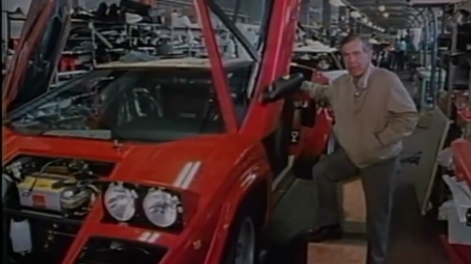 Morley Safer com Lamborghini Countach