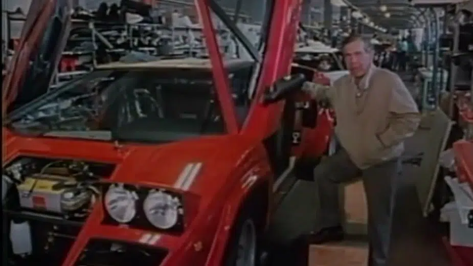 Morley Safer com Lamborghini Countach