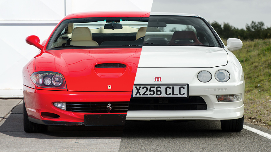 Ferrari 550 Maranello e Honda Integra Type R