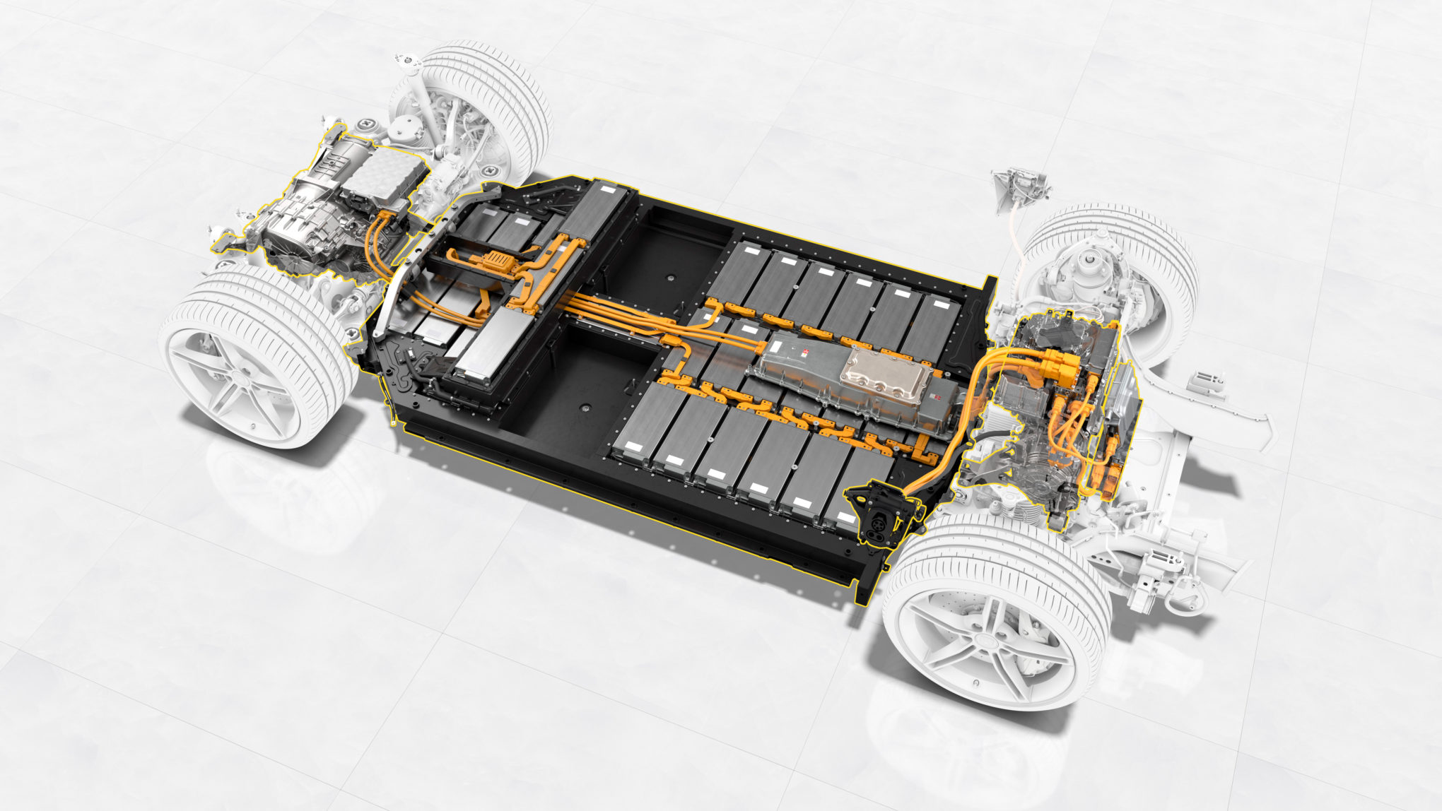 Porsche Taycan, motores elétricos e baterias