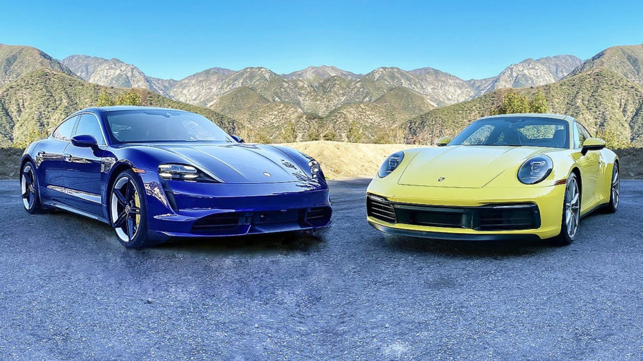 Porsche Taycan comparativo Porsche 911