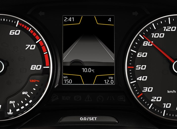 SEAT Leon assistente de manutenção na faixa de rodagem