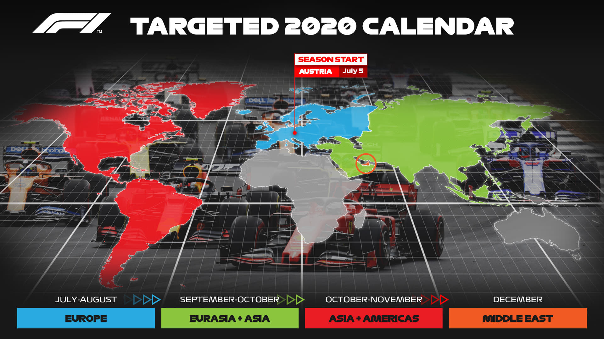 Calendário provisório mundial de Fórmula 1