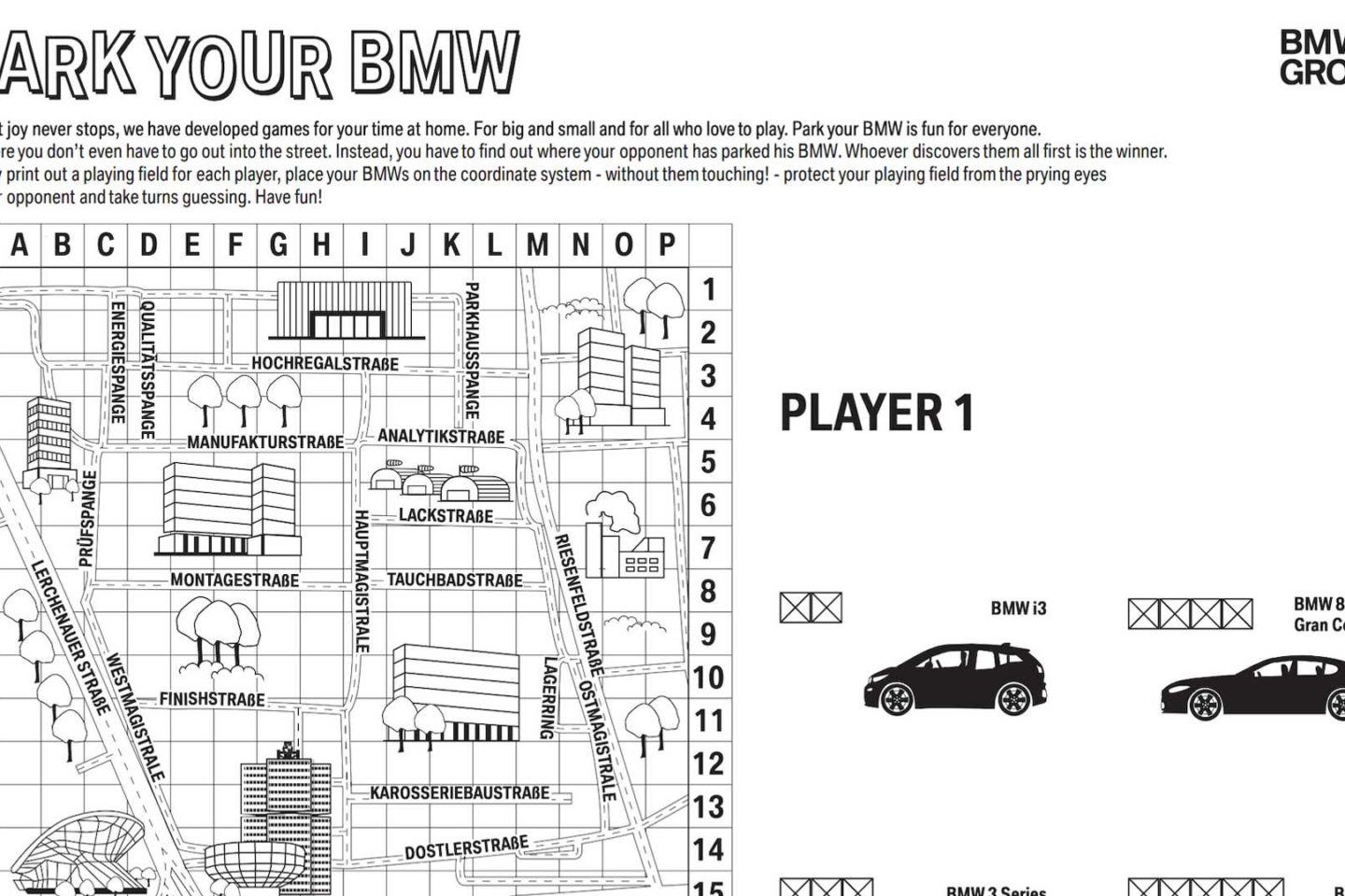 Jogos de tabuleiro BMW