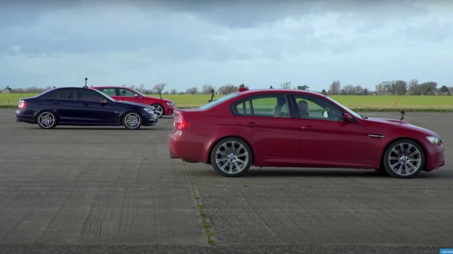 audi rs 4 avant b8 vs mercedes-benz c63 AMG W204 vs BMW M3 E90