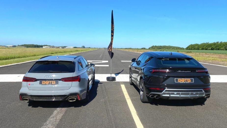 Audi RS 6 Avant e Lamborghini Urus drag race