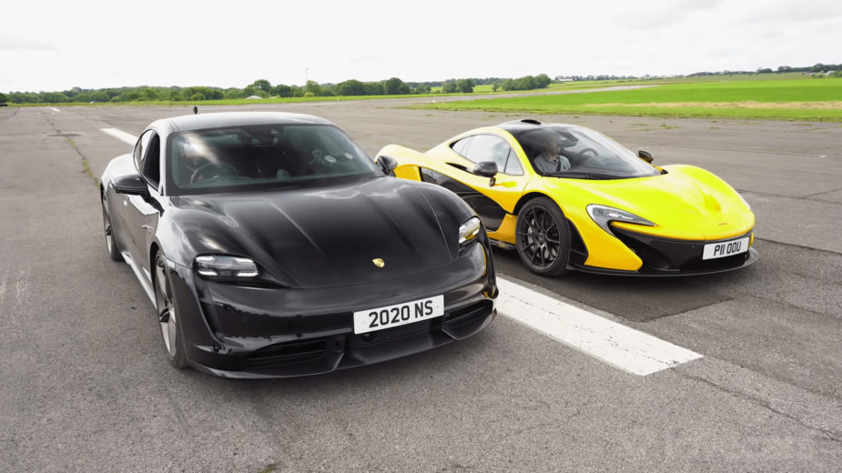 Porsche Taycan Turbo S vs McLaren P1