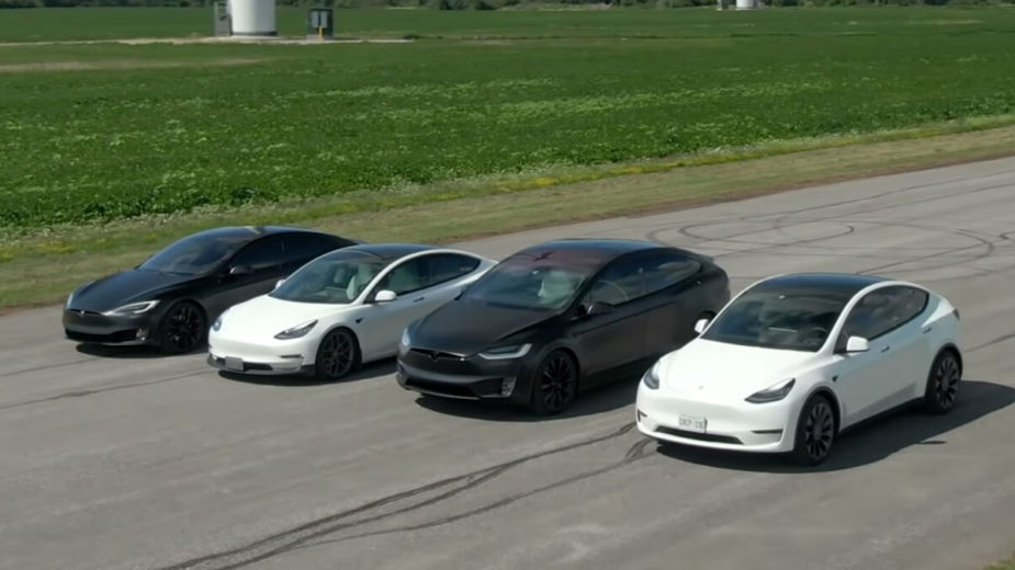 Tesla drag race S3XY