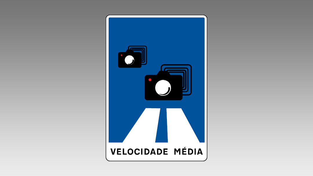 Sinal H42 — aviso da presença de radar de velocidade média