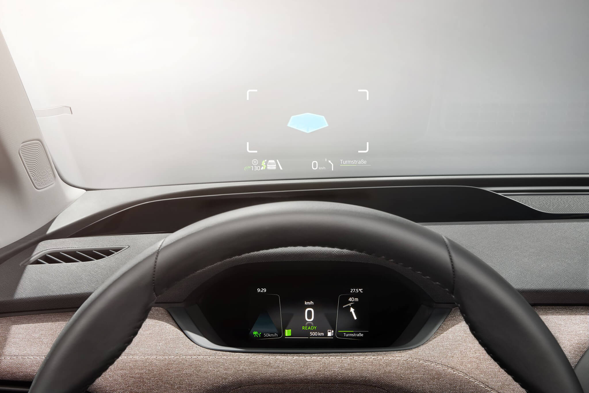 Painel de instrumentos digital, head-up display