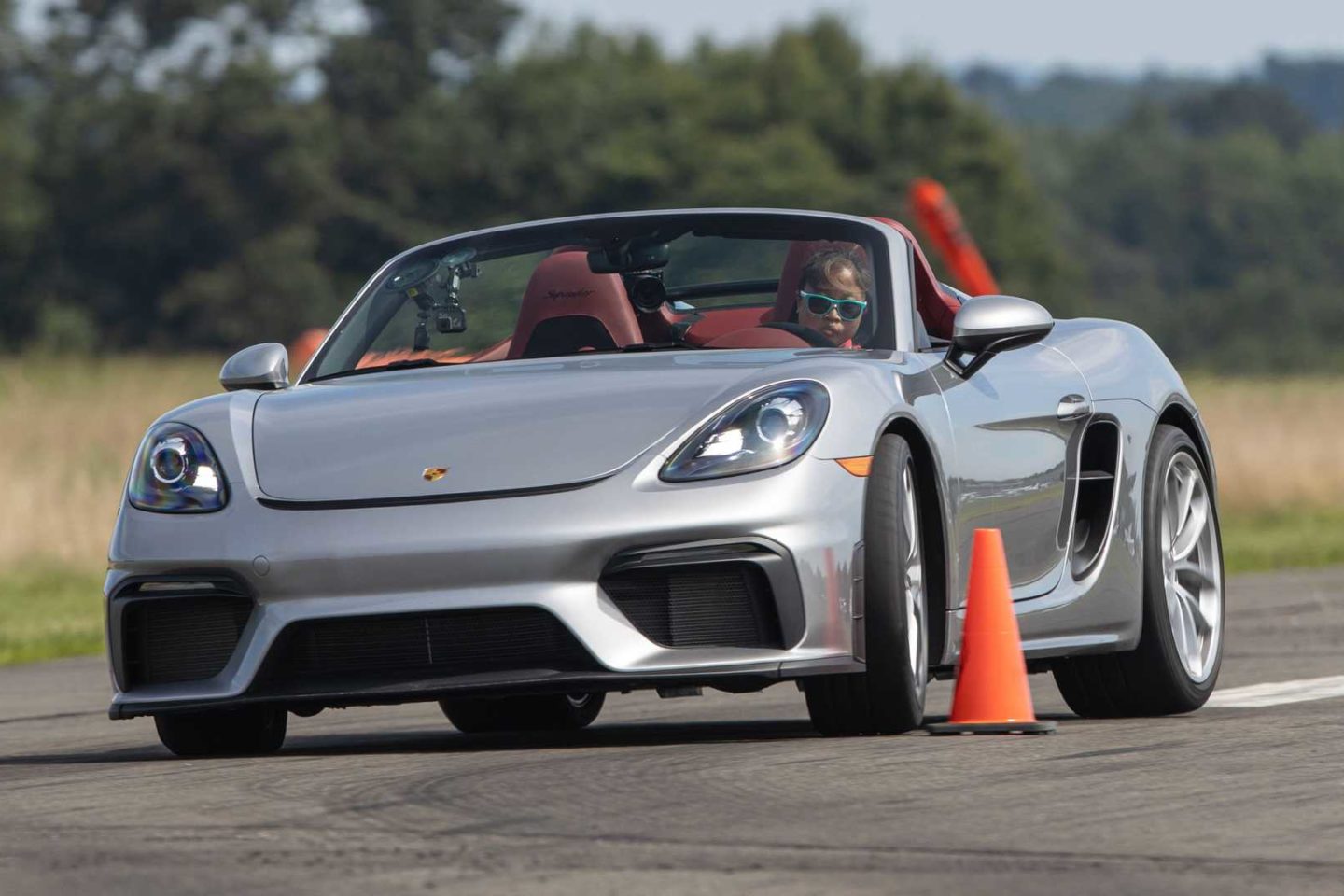 Chloe Chambers recorde slalom Porsche 718 Spyder