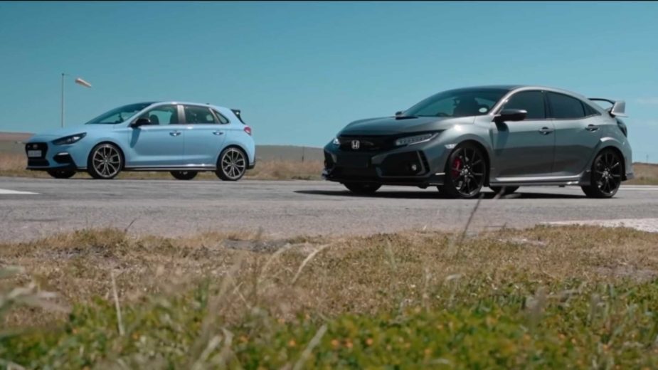 Drag race Honda Civic Type R Hyundai i30 N