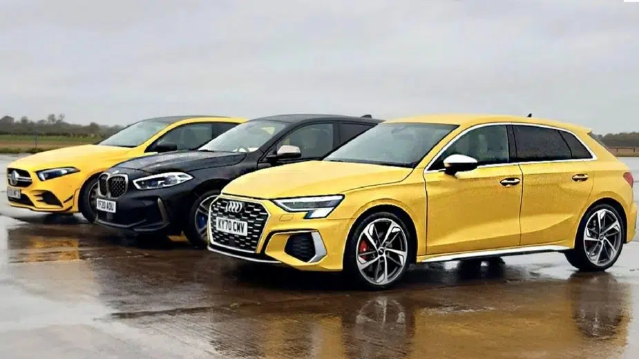 Drag race Audi S3, BMW M135I, MERCEDES-AMG A35