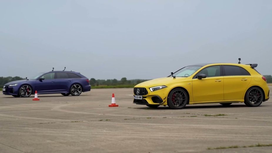 Drag race Mercedes-AMG A 45 S vs Audi RS 6 Avant