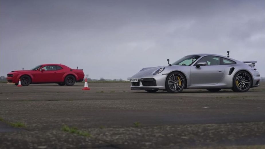 Dodge Challenger SRT Demon vs Porsche 911 Turbo S