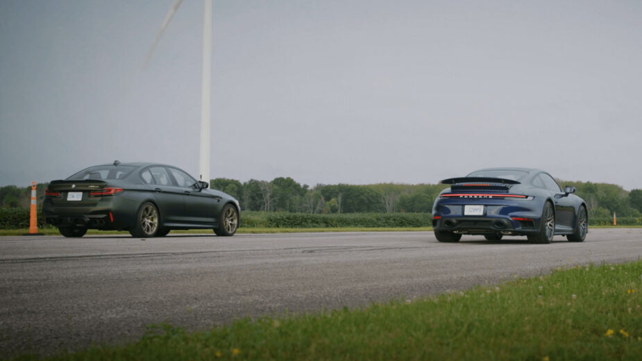 BMW M5 Cs vs porsche 911 Turbo