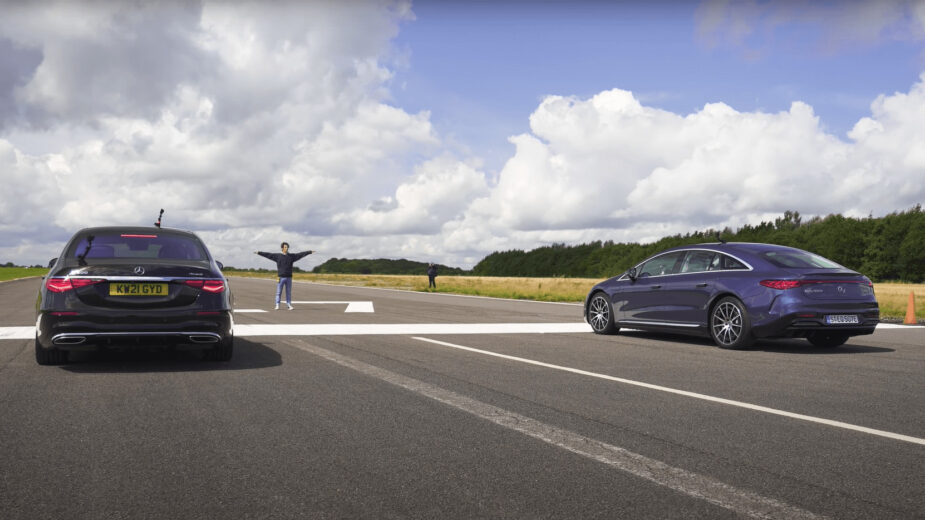 Drag race Mercedes-Benz EQS e Classe S