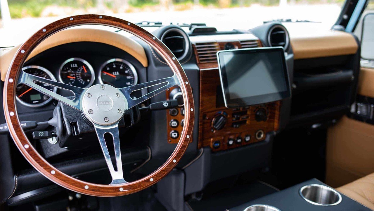 Tesla Land Rover Defender interior