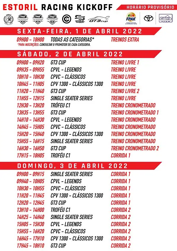 Estoril Racing Kickoff