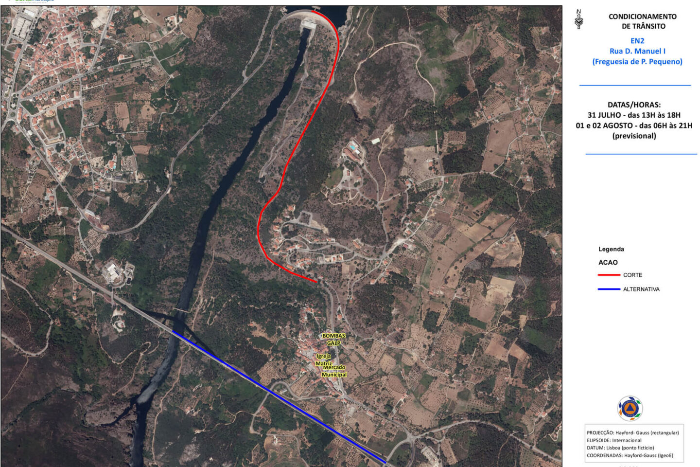 Mapa cortes da EN2 Velocidade Furiosa