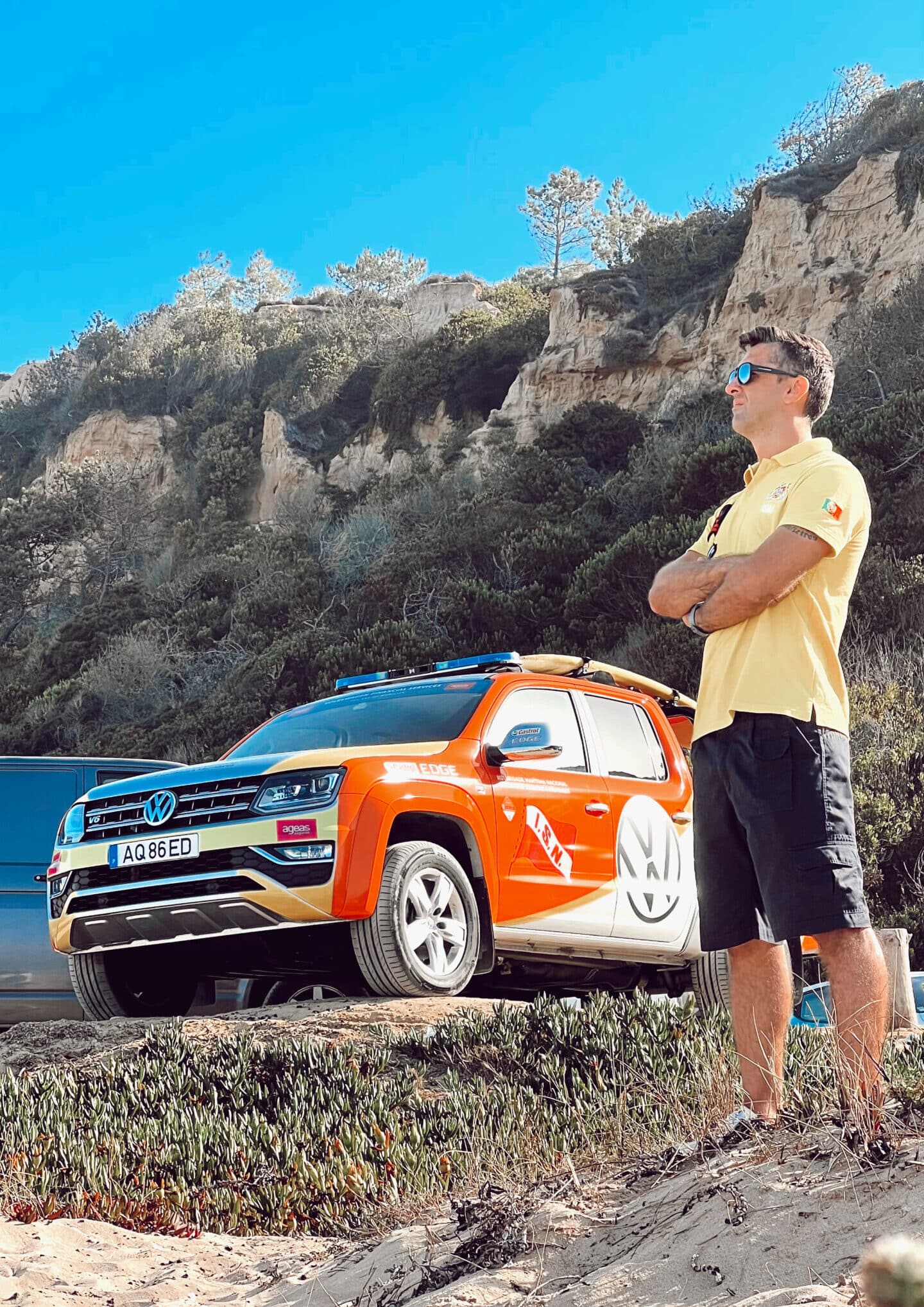 Volkswagen Amarok do ISN com nadador-salvador