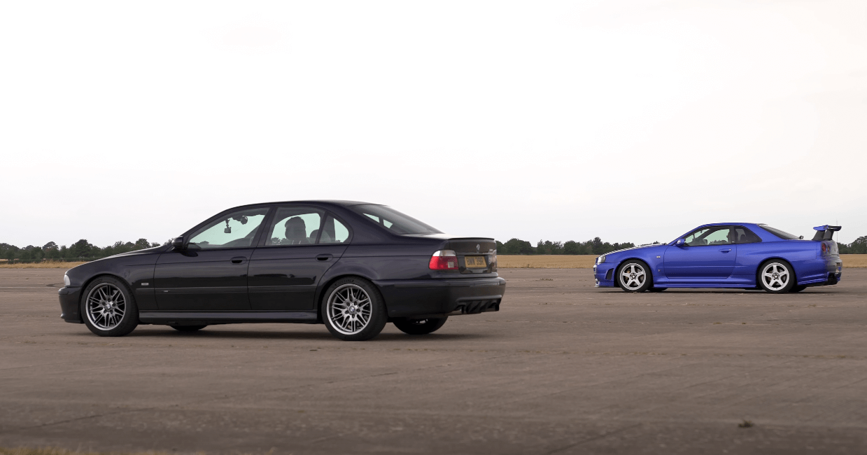 BMW M5 E39 vs Nissan Skyline GT-R R34 drag race 1