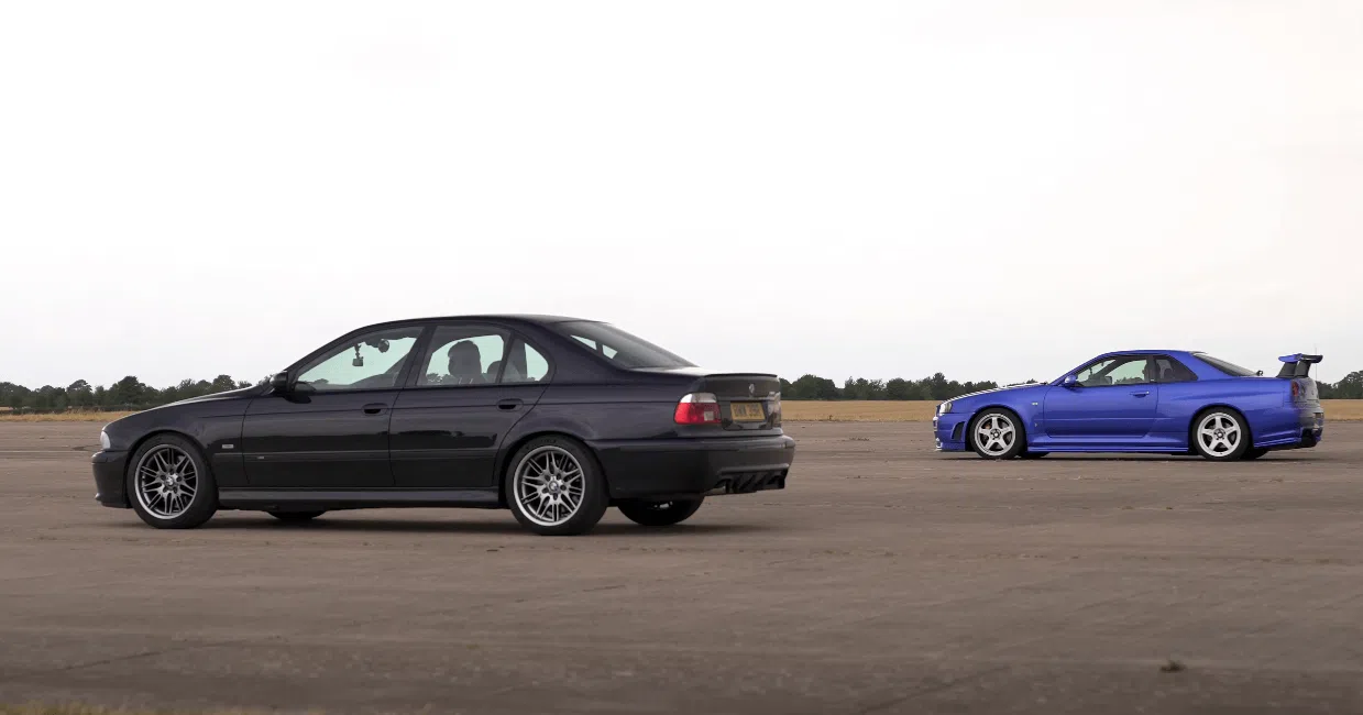 BMW M5 E39 vs Nissan Skyline GT-R R34 drag race 1