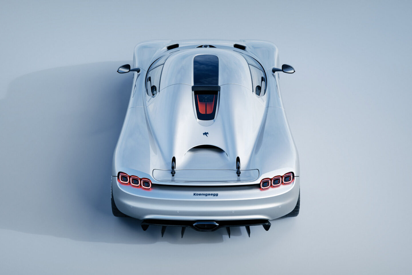Koenigsegg CC850 traseira, plano picaado