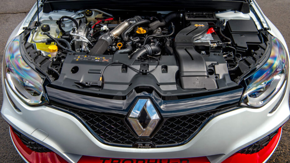 Renault Mégane RS Trophy motor e símbolo