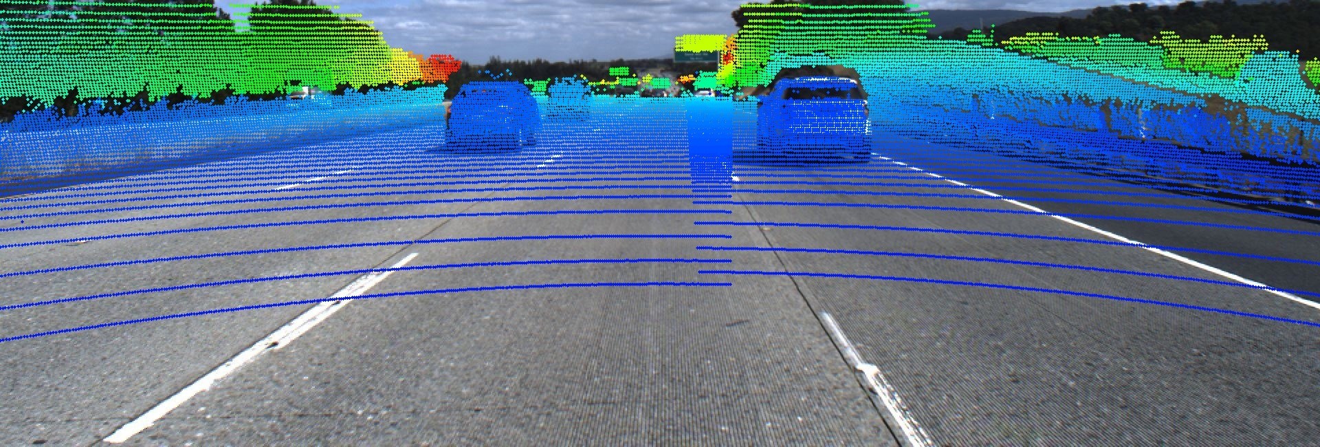 LiDAR Point Cloud Projected on Image