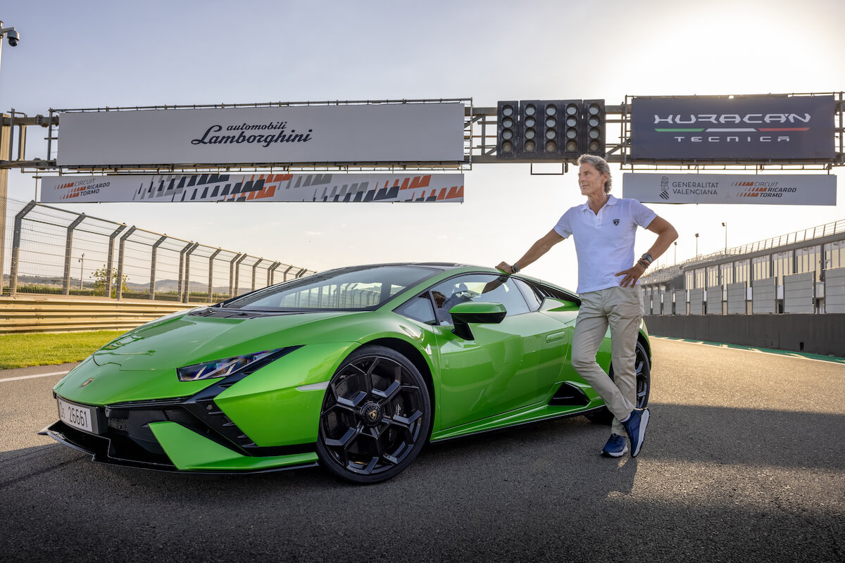 Stephen Winkelmann com Lamborghini Huracán tecnica no circuito de Valência