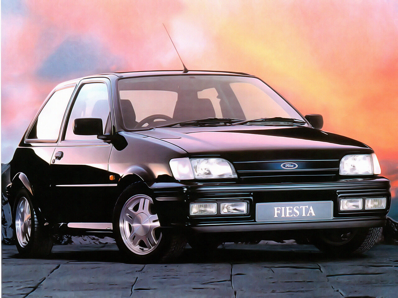 Ford Fiesta RS1800 Mk3 vista dianteira 3/4