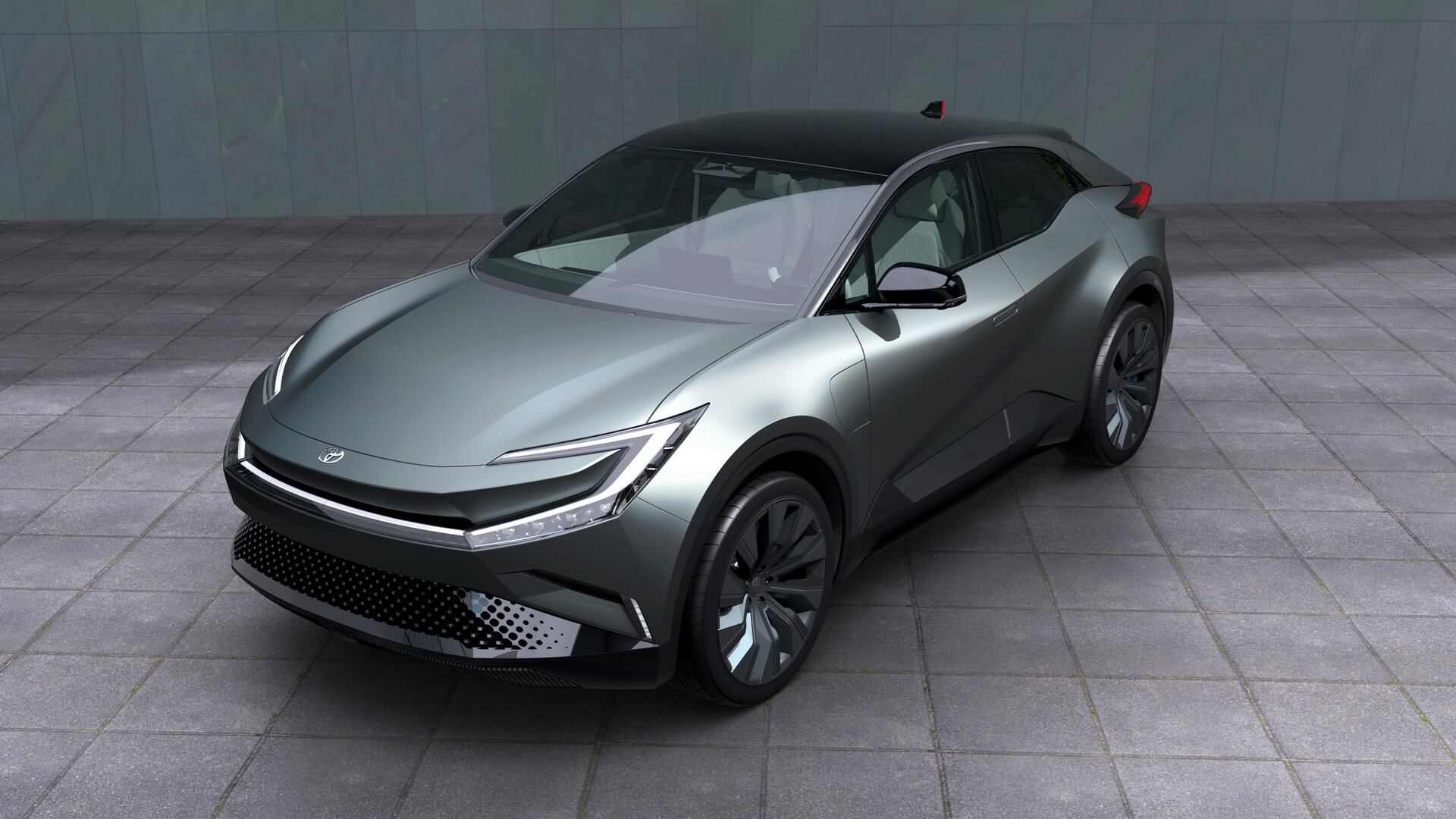 Toyota bZ compact SUV Concept, de frente visto de cima