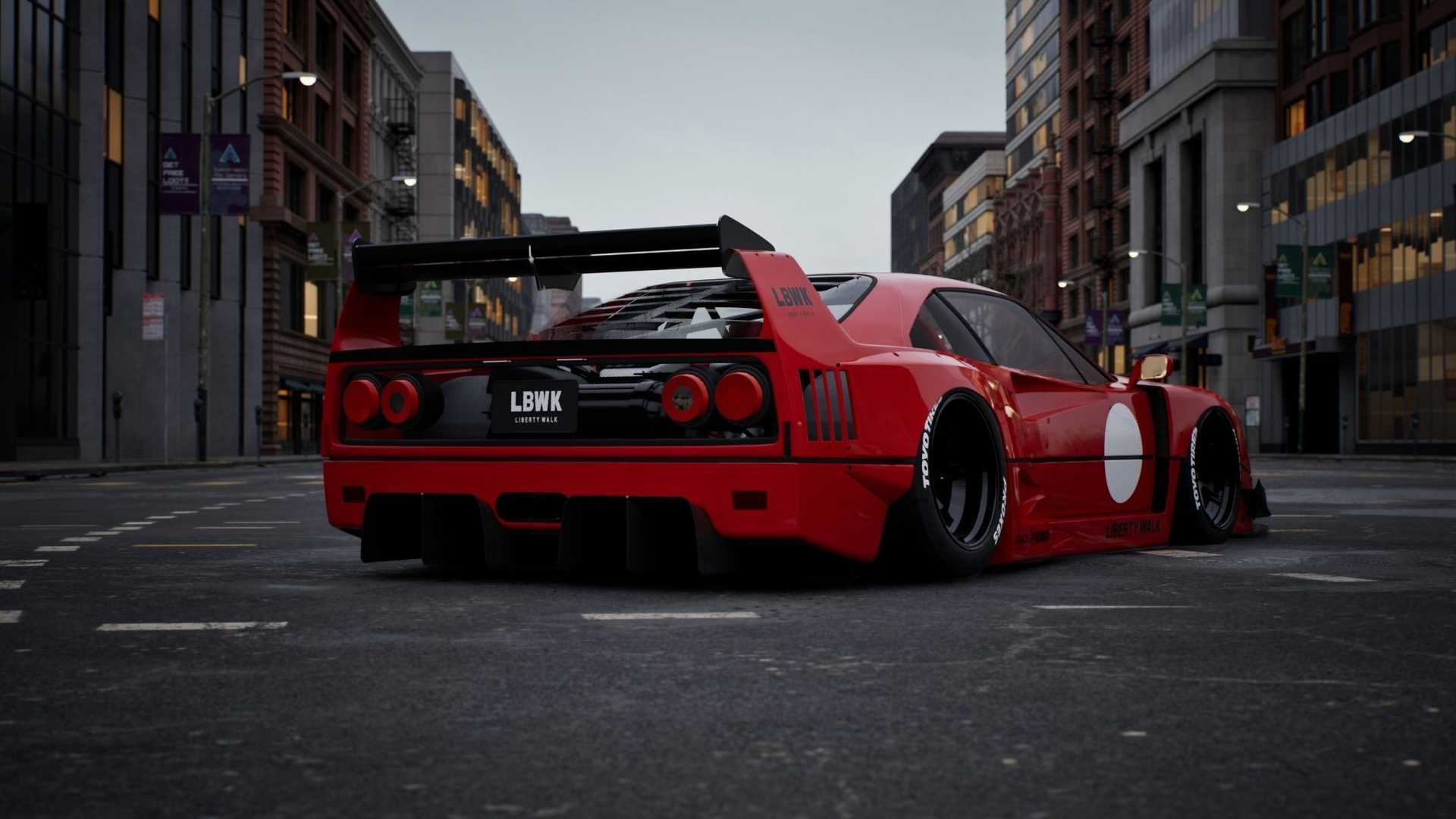 Ferrari F40 Liberty Walk traseira