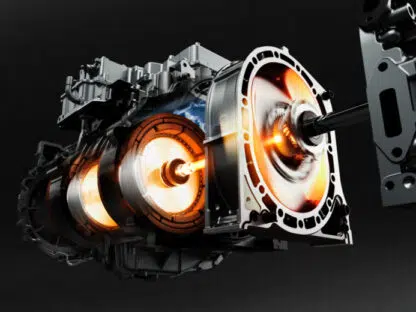motor wankel 8c da mazda, ilustração com vista explodida